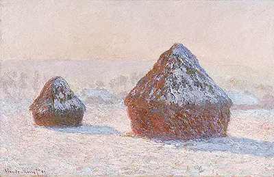 Wheatstacks, Snow Effect, Morning, 1891 Claude Monet